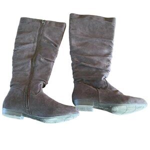 Ardene’s Womens Tall Fashion Slouch Boot Black Side Zip Size 8​​​​​​